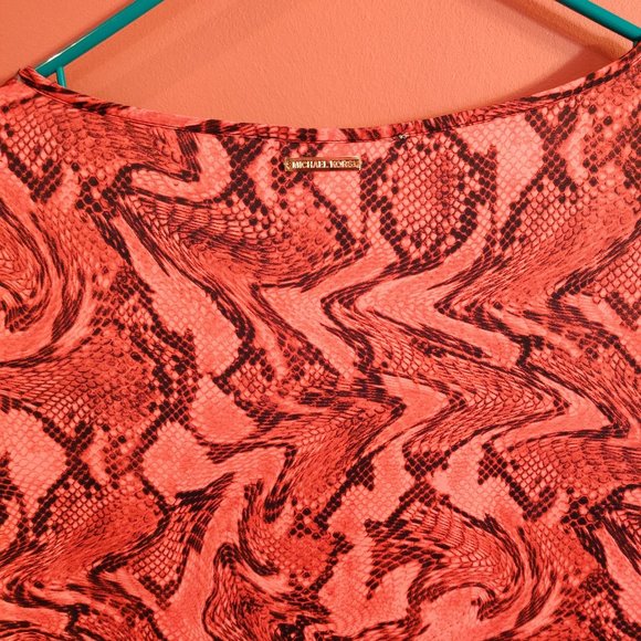 MICHAEL KORS Burnt Orange Patterned Blouse - Picture 4 of 5